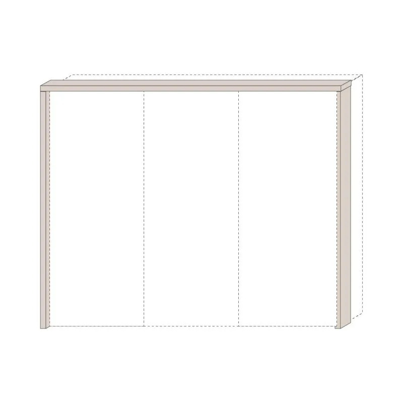 Cornice per armadio scorrevole Neiafu 95 e 96 | Eleganza cashmere | Design moderno