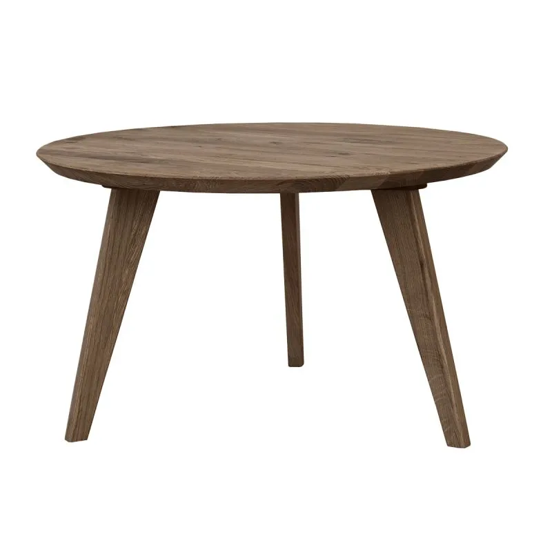 Tavolino rotondo Erdre 05 | Rovere massiccio oliato | Color tabacco | Diametro 70 cm | Spessore piano 2 cm