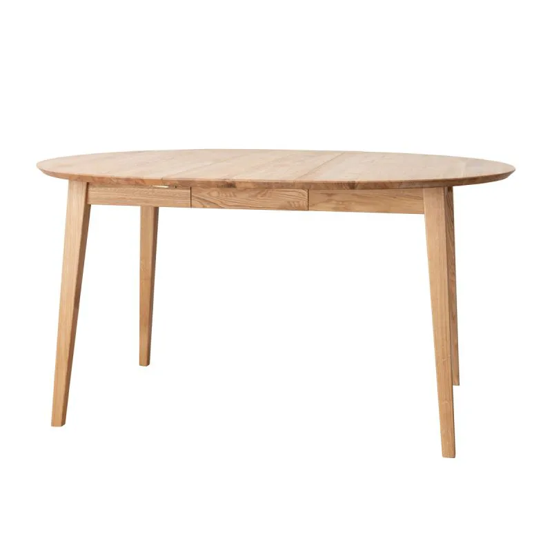 Tavolo rotondo 90 cm | Rovere massiccio oliato | Design minimal | 4 gambe stabili | Serie Erdre
