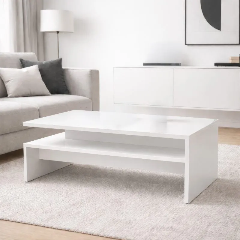 Tavolino "Polien" 5, bianco lucido, 90 x 60 x 41,4 cm
