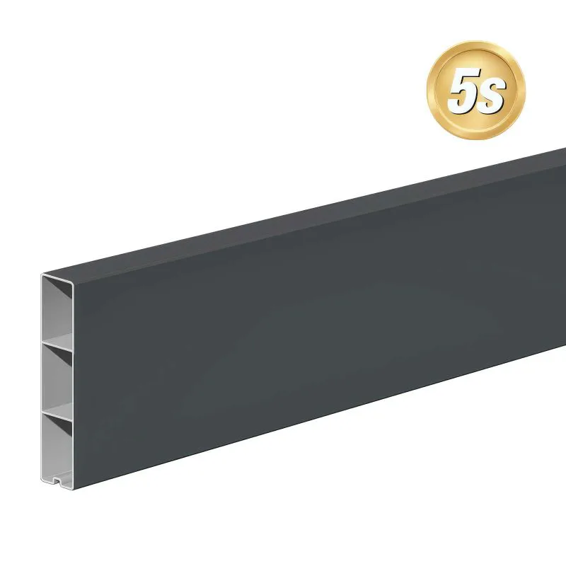 Base prefabbricata per recinzioni in alluminio - Altezza: 20 cm, Spessore: 4,4 cm, Lunghezza: 247 cm, Colore: antracite