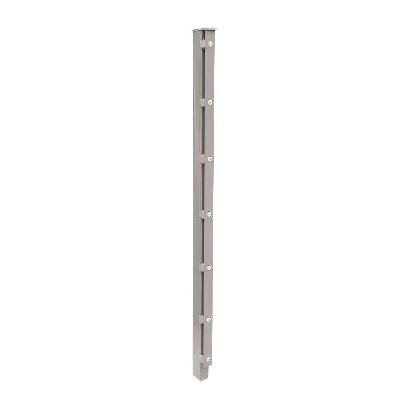 Palo per recinzione Mod. A, Finitura: zincato, per recinzioni alte: 43 cm, Lunghezza: 45 cm, Punti di fissaggioe: 3