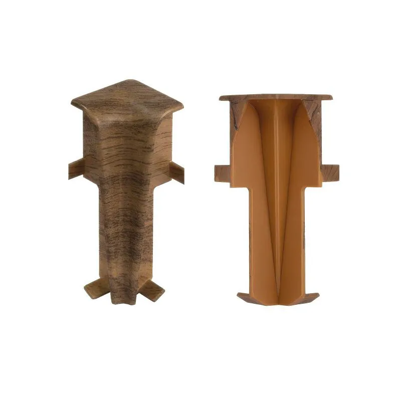 Angolo interno per battiscopa - Modello: PARIS Effetto rovere, Misure: 60 x 17 mm, Pezzi: 2