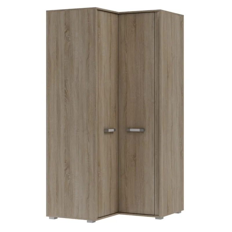 Armadio ad angolo Kundiawa 38 | Rovere Sonoma chiaro | 200 x 100 x 100 cm | Design moderno