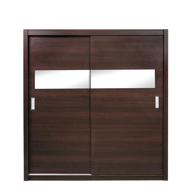 Armadio scorrevole Sepatan 06 wengé | 210 x 200 x 60 cm | Design moderno e spazio ottimizzato