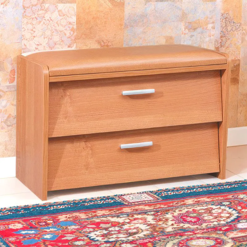 Cassapanca scarpiera Pamanukan 20 | Ontano naturale | 48 x 90 x 36 cm | Design moderno e pratico