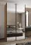 Armadio / Armadio con ante scorrevoli | 245,5 x 120 x 64 cm | 2 aste appendiabiti | 2 ante scorrevoli | 6 ripiani | Chiusura ammortizzata | Colore: rovere Artisan