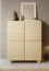 Madia "Bizerta" 01, color rovere Vicenza, gambe: legno, 4 ante, 8 scomparti, bordi in ABS, funzione "push-to-open", 100 x 38 x 125 cm