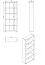 Scaffale alto Knide 09 | Bianco elegante | 5 scomparti | Bordi in ABS | 176,5 x 70 x 24,5 cm