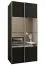 Armadio / Armadio con ante scorrevoli | 245,5 x 110 x 64 cm | Specchio | Colore: nero | Chiusura ammortizzata | 2 ante scorrevoli | 2 aste appendiabiti | 6 scomparti