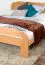 Letto matrimoniale "Wooden Nature" 140, faggio massello, naturale, incl. rete a doghe - 160 x 200 cm (l x l)
