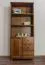 Libreria W002 in pino massiccio color rovere | 190 x 80 x 42 cm | Design moderno e ampio spazio