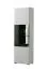 Arredo soggiorno completo Idos | Bianco, grigio rovere, nero | Vetro Parsol | Vetrine, mobile TV, cassettiera, tavolino