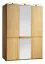 Armadio in rovere parzialmente massello | Finitura naturale | 222 x 115 x 61 cm | Ante battenti con Soft Close