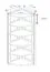 Scaffale angolare in pino massello color noce Junco 59 | 200 x 40 x 30 cm | Design moderno e pratico