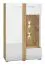 Vetrinetta moderna Tullahoma 03 | anta in vetro a destra | rovere e bianco lucido | 143 x 92 x 42 cm