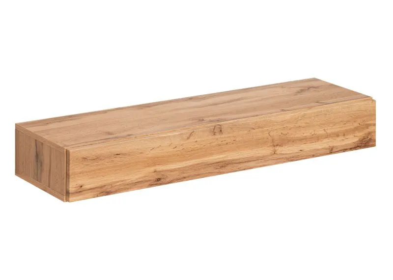 Consolle a muro in rovere Wotan "Pollestad" 19 | Design moderno | 1 cassetto con push to open | 15 x 100 x 30 cm