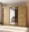 Armadio con ante scorrevoli | 10 scomparti | Colore: rovere Artisan | 2 aste appendiabiti | Lavorazione di alta qualità | Armadio | 250 x 62 x 200 cm | Anta a specchio decorativa