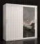 Armadio Balmenhorn 85 bianco opaco | 200 x 180 x 62 cm | Anta a specchio | 2 ante scorrevoli