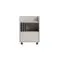 Comodino con rotelle "Niel" 10 | Color cashmere | 1 cassetto, 1 scomparto | 53 x 40 x 40 cm