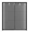Armadio scorrevole Kule 02 grigio grafite | 6 scomparti | 1 barra appendiabiti | 210 x 179 x 62,5 cm