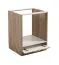 Mobile base per elettrodomestici da incasso Mionica | Grigio rovere e sabbia | 1 anta battente | 82 x 60 x 56,5 cm