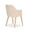 Sedia da pranzo Vejigas 01 | Beige e rovere | Gambe in faggio massiccio | Seduta imbottita melange | 54 x 58 x 85 cm