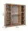 Armadio scorrevole Bernina 20 | Cashmere | 2 m larghezza | 1 anta specchio | 10 scomparti