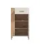 Scarpiera "Venac" 07 | Rovere Artisan e Cashmere | 1 anta, 1 cassetto, 3 scomparti | 103 x 59,5 x 40 cm