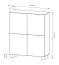 Madia "Bizerta" 01, color rovere Vicenza, gambe: legno, 4 ante, 8 scomparti, bordi in ABS, funzione "push-to-open", 100 x 38 x 125 cm