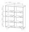 Madia "Bizerta" 01, color rovere Vicenza, gambe: legno, 4 ante, 8 scomparti, bordi in ABS, funzione "push-to-open", 100 x 38 x 125 cm
