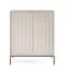 Set soggiorno 4 pezzi "Worthing" | Cashmere, maniglie oro, gambe nere | Design moderno, bordi ABS