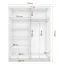 Armadio scorrevole 2 ante con specchio | Rovere Sonoma e bianco | 6 scomparti | 200 x 150 x 61 cm | Maniglie alluminio