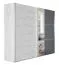 Armadio scorrevole Sabadell 23 | Rovere bianco e antracite | 222 x 269 x 64 cm | Design moderno