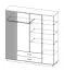 Armadio Trevalli 18 con 2 ante a specchio | Rovere / Nero | 205 x 197 x 52 cm | Ampio spazio contenitivo