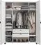 Armadio guardaroba Pantanoso 15 | Ante battenti | Bianco/Grigio | 239 x 185 x 57 cm | Design moderno e praticità