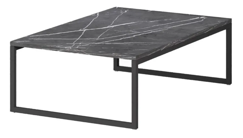 Tavolino da salotto Granollers 04 | Marmo nero | 90 x 60 x 30 cm | Design moderno e stabile