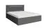 Letto alla francese Almopia 04 | Grigio grafite | 1 cassetto | Illuminazione LED | 140 x 200 cm