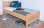 Letto singolo 109, faggio massello, naturale, incl. rete a doghe - 90 x 200 cm