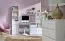 Cameretta completa 6 pezzi bianca con scrivania e contenitori | Set E Alard | Design moderno
