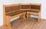 Panca angolare in pino massello ontano Junco 244 | Design moderno | 85 x 111 x 151,50 cm