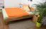 Letto futon matrimoniale in rovere massello oliato | Design moderno | 180 x 200 cm | Wooden Nature 01