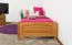 Letto singolo in pino massello color ontano | Rete a doghe inclusa | 80 x 200 cm | Design moderno