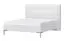 Letto matrimoniale king size Afega 07 | Bianco lucido | 180 x 200 cm | Testiera alta in ecopelle | Design moderno