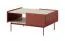 Tavolino moderno Cascob 04 | 97 x 65 x 45 cm | rosso ceramica e rovere | 2 cassetti | bordi ABS | struttura robusta