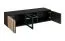 Soggiorno moderno Romfo 4 pezzi | Nero e Jackson Hickory | 2 vetrinette, mobile TV, mensola, LED, push-to-open