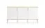 Cassettiera a sei scomparti Breckenridge 04 bianca | 88 x 170 x 40 cm | Soft-close | 3 ante push-to-open