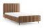 Letto singolo | letto per ospiti | superficie di sdraio 140 x 200 cm | marrone | rivestimento in tessuto | rete a doghe inclusa | gambe in legno nero | Belladere 11