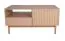 Tavolino bifacciale Acrab 06 con 2 cassetti, 53 x 106 x 64, 2 ante, 2 ante a ribalta, rovere Cremona, compatibile con robot aspirapolvere, frontali scanalati