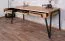 Scrivania Kastav 49, colore: rovere / nero, parzialmente massiccia - 79 x 180 x 75 cm (A x L x P)